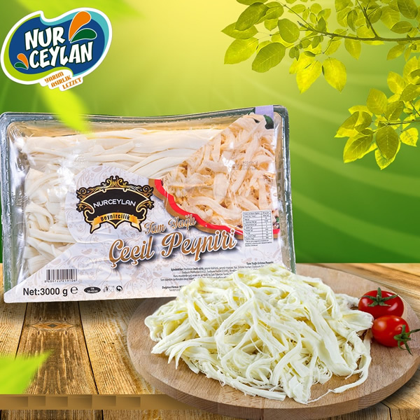 NURCEYLAN EXTRA LÜKS ÇEÇİL PEYNİRİ 3000 GRAM